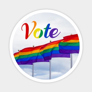 Vote for Gay Rights LGBTQ Flag Magnet